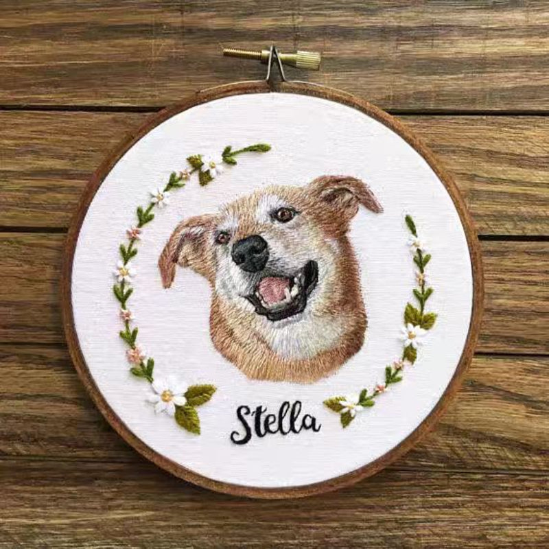 Customized embroidery patterns for pets