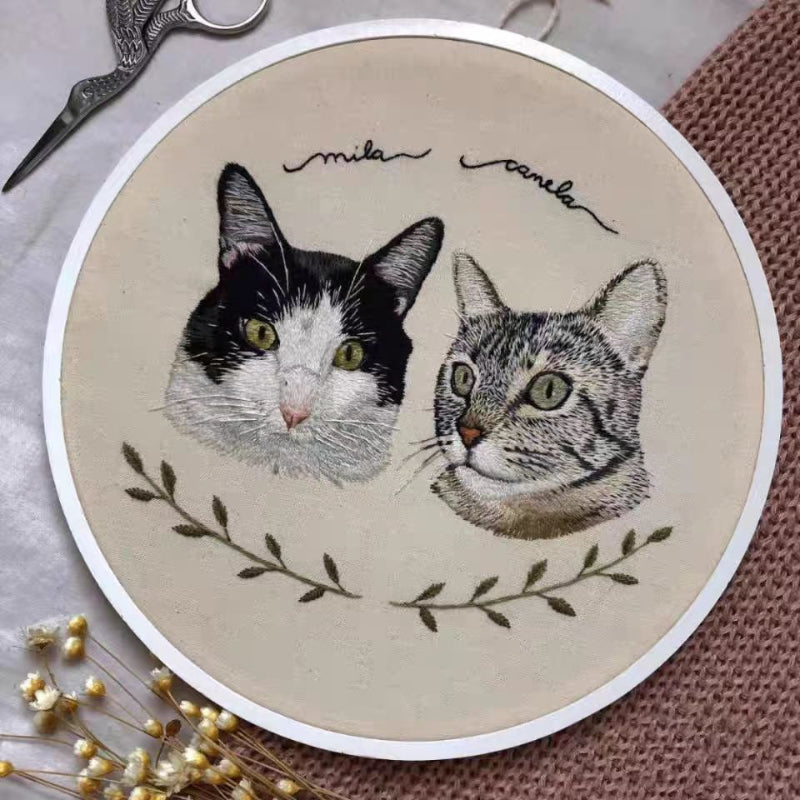 Customized embroidery patterns for pets