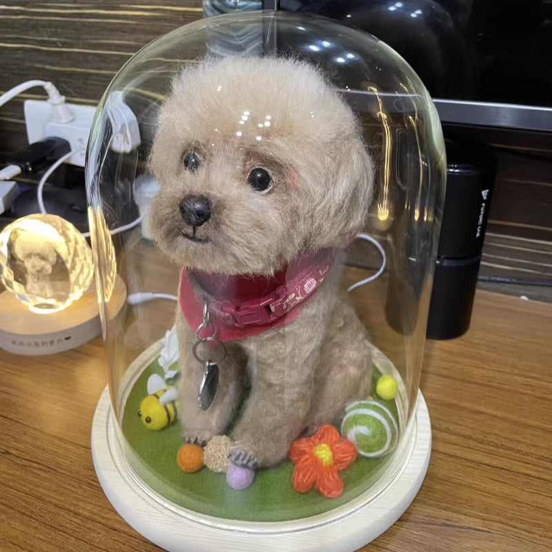 Customized 3D wool needle-punched pet portrait