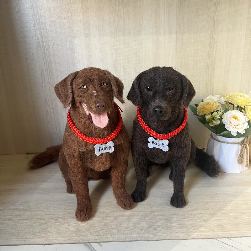 Customized 3D wool needle-punched pet portrait