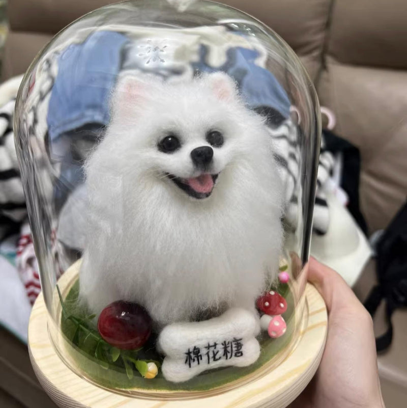 Customized 3D wool needle-punched pet portrait