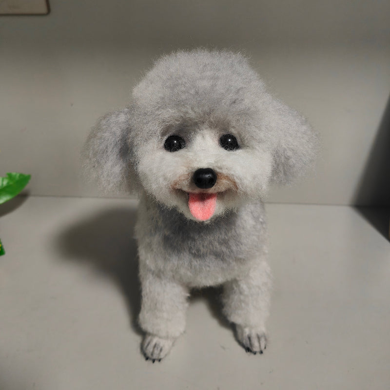 Customized 3D wool needle-punched pet portrait