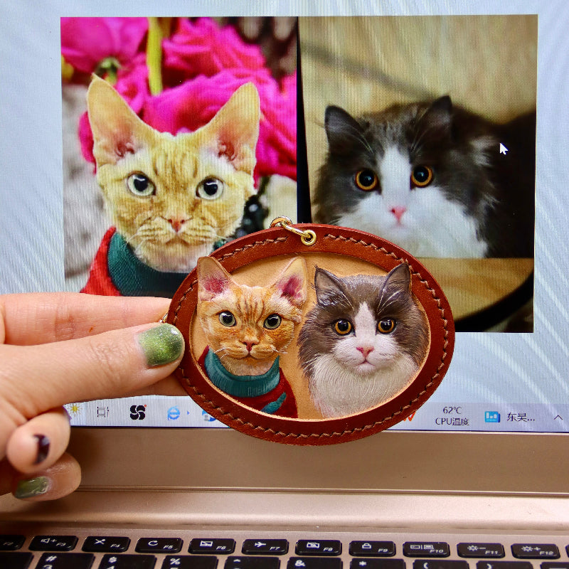 Customized pet commemorative keychains